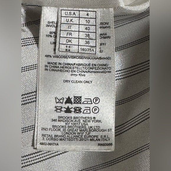 Brooks Brothers Women 4 Cranberry Wool /Cashmere Single Breasted Car Coat - Picture 9 of 14